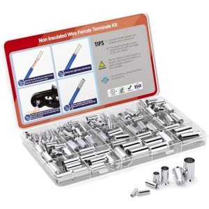 168 Pcs Tinned Copper Wire Ferrules Set