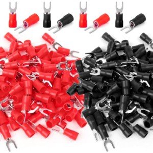 100 Pcs Insulated Fork Spade Wire Connectors