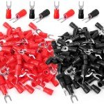 100 Pack Insulated Fork Spade Wire Connectors