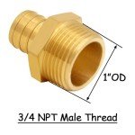 8PCS Brass 1/2" PEX to 3/4" NPT Couplings