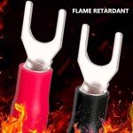 100 Pack Insulated Fork Spade Wire Connectors