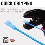 200Pcs Nylon Spade Connector Kit - Blue AWG