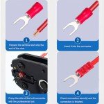 100 Pack Insulated Fork Spade Wire Connectors