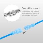 200Pcs Nylon Spade Connector Kit - Blue AWG