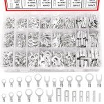 640PCS Non-Insulated Ring Terminal Connector Kit