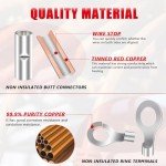 640PCS Non-Insulated Ring Terminal Connector Kit