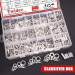 640PCS Non-Insulated Ring Terminal Connector Kit