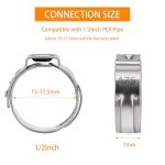 60 PCS 1/2" PEX Crimp Ring Cinch Clamps