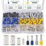 400Pcs Silver-Plated Copper Wire Ferrules Kit