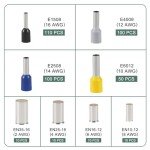 400Pcs Silver-Plated Copper Wire Ferrules Kit