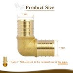 JUWO Brass 90° Elbow PEX Crimp Fittings (5 Pack)