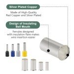 400Pcs Silver-Plated Copper Wire Ferrules Kit