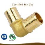 JUWO Brass 90° Elbow PEX Crimp Fittings (5 Pack)