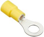 Yellow Insulated Crimp Terminals - 15 Pieces