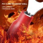 100 Pcs Insulated Ring Terminals - Red & Black