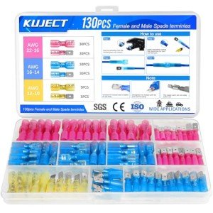 130PCS Heat Shrink Wire Connectors Set 22-10 AWG