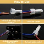 Sydien 1000 Pcs Nylon Crimp Connector Caps