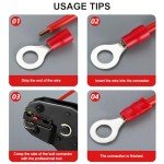 100 Pcs Insulated Ring Terminals - Red & Black