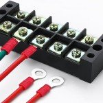 100 Pcs Insulated Ring Terminals - Red & Black