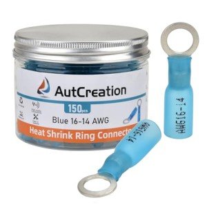 150PCS Marine Grade Heat Shrink Ring Terminals