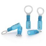 150PCS Blue Heat Shrink Ring Terminals 16-14 AWG
