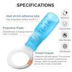 150PCS Blue Heat Shrink Ring Terminals 16-14 AWG