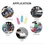 150PCS Blue Heat Shrink Ring Terminals 16-14 AWG