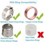 15 Pack Brass PEX Crimp Reducing Tee Fittings