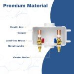 GUOFIS Washing Machine Outlet Box - 2 Pack