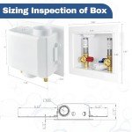5-Pack Washing Machine Outlet Box with Hammer Arrestor