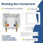 5-Pack Washing Machine Outlet Box with Hammer Arrestor