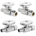 10 Pack Straight Angle Shut Off Valve 1/2" PEX