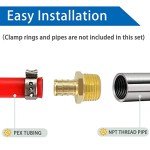 5-Pack Brass PEX Male Adapter Fittings