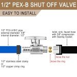 10 Pack Straight Angle Shut Off Valve 1/2" PEX