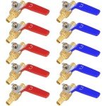 10-Pack 1/2" PEX-B Crimp Ball Shut Off Valves