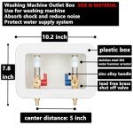 Lidertik Washing Machine Outlet Box with Hammer Arrestors