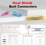 500 Pcs Waterproof Heat Shrink Butt Connectors