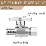 10 Pack Straight Angle Shut Off Valve 1/2" PEX