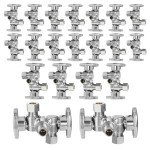 20-Pack Angle Stop Valves with Handles