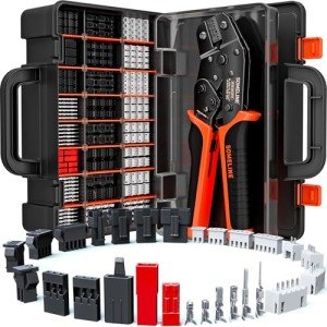Crimp Tool Connector Kit for Multiple Connector Types