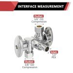 20-Pack Angle Stop Valves with Handles