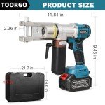 TOORGO Cordless Hydraulic Cable Lug Crimper Tool