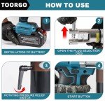 TOORGO Cordless Hydraulic Cable Lug Crimper Tool