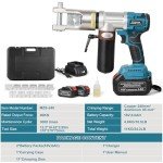 TOORGO Cordless Hydraulic Cable Lug Crimper Tool