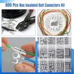 600pcs Non-Insulated Ring Terminal Connection Kit