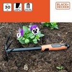 BLACK+DECKER 30cm Double Hoe with Ergonomic Handle