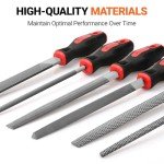 Preciva 7-Piece Metal File Set with Tool Bag