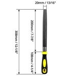 QWORK 8-inch Semi Round Hand Rasp File