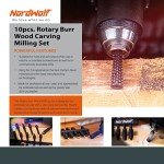 NordWolf 10-Piece Wood Carving Tool Set