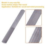 Chazcool 4-Way Wood Rasp File, 8 Inch